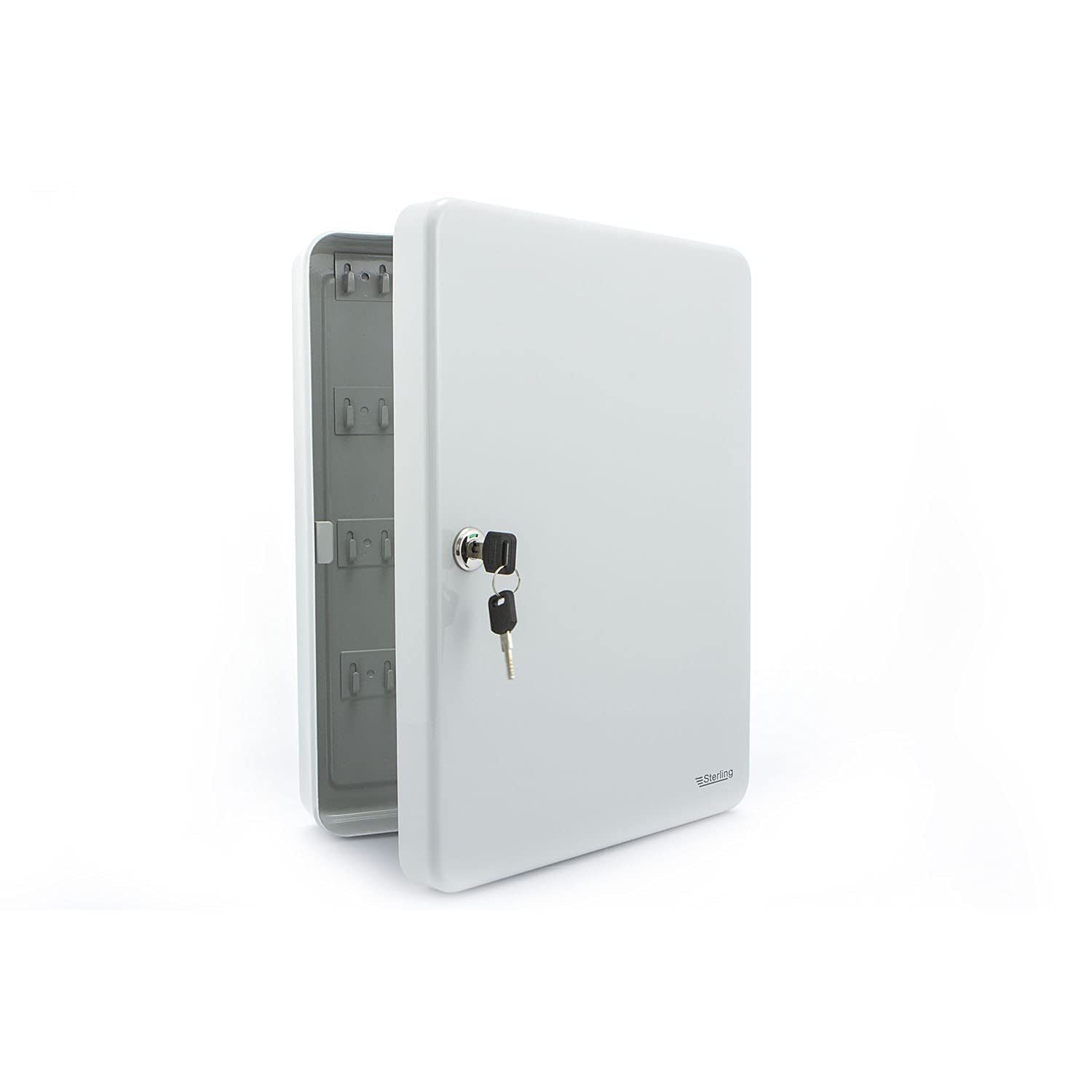 Burg Wachter Sterling KC80 80-Hook Key Cabinet, Gray