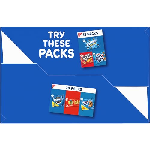 NABISCO SWEET TREATS COOKIE VARIETY PACK OREO, OREO GOLDEN & CHIPS AHOY!, 30 SNACK PACKS (2 COOKIES PER PACK)
