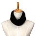EPEIUS Kids Girls/Boys Winter Knitted Infinity Scarf Children Warm Soft Polar Fleece Neck Warmer,Black,One Size