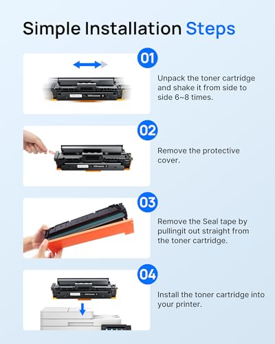415X MFP M479fdw 415A Toner with Chip Compatible for HP 415X 415A Toner for HP Color LaserJet Pro MFP M479fdw M479dw M479dn M479fnw M479fdn M454dw M454dn M480f M455dw n W203 0X W2030A W2031X (4-Pack)