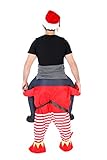 Christmas Piggyback Ride On Tipsy Elf Costume (Standard)
