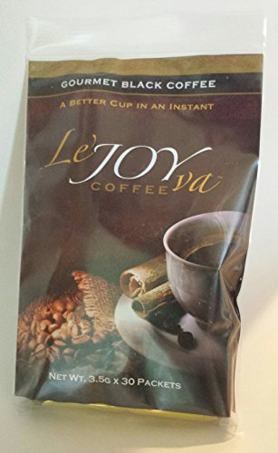 Le'JOYva Gourmet Arabica Black Instant Healthy Coffee; Healthiest formula of fresh roasted beans, Ganoderma Mushroom, Goji Berry, Mangosteen and Yarcha Gumba (cordyceps)
