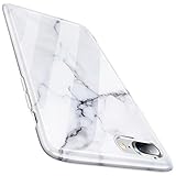 TORRAS iPhone 8 Plus Case, iPhone 7 Plus Case, Perfect Slim Fit Shell Glossy Marble Soft TPU Rubber Silicone Gel Mobile Phone Cover Case for Apple iPhone 7 Plus/iPhone 8 Plus, Black/White