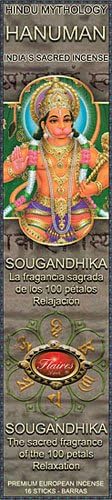 100 Petals of Relaxation Hanuman Hindu Mythos Incense Magnolia, Rose, and Jasmine by Flaires - F-084 3PK