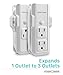 FosPower 3-Outlet 125V Power Strip with 10inch Wraparound Extension Cord & 90 Degree Plug Adapter Wall Tap for Home, Office & Travel (White)
