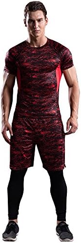 LIIL Compression 3set Men's T-Shirt harf pants Leggings Cool Dry