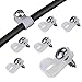 VIPMOON 100 Pcs 1/4 Inch R-Type Cable Clips Clamp Kit, Nylon Mounting Cord Fastener Clips with 100 Pack Screws for Indoor Outdoor Electrical Wire Management Organizer, White