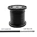 NITOO Stainless Steel 304 Black Wire Rope, Vinyl Coated, 7x7 Strand Core, Wire Rope OD is 1/16