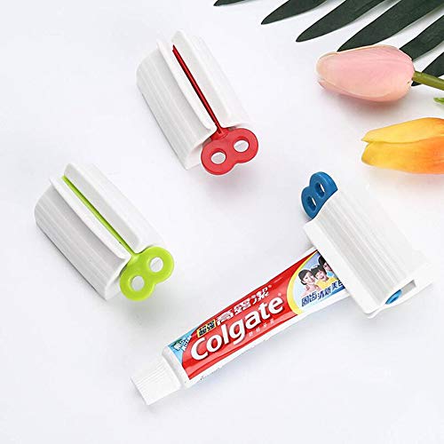MBODM 3 Pack Rolling Tube Toothpaste Squeezer Multi Purpose Tube Squeezer Dispenser Bathroom Toothpaste Holder for Bathroom