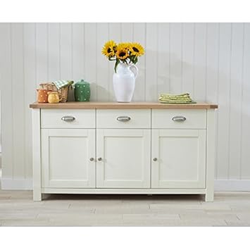 Petal Painted Oak Cream Furniture Large Sideboard Amazon Co Uk