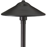 VOLT Max Spread 12V Black Brass Path Light (25" Tall, 9" Shade) | 16-Foot Diameter Area of Illumination, Lamp Ready, Low Voltage, Ideal for Outdoor Pathway Walkway Garden Driveway or Patio