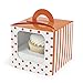 Orange Polka Dot Cupcake Boxes (12 pc)