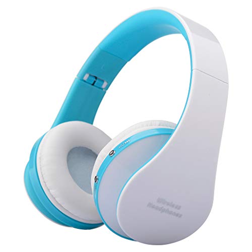 YJYdada Kubite Collapsible with MIC Foldable DJ Headphones 3.5mm Wired Game Earphones (Blue)