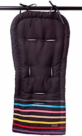 Mizronit Stroller Seat Liner, Baby Stroller Cushion Pad, Covers fully the seat, Double Sided, (colored lines)