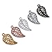 Yiotfandoll 75PCS Antique Hollow Filigree Leaf Charms Tree Leaves Alloy Pendants Beads Charms for DIY Jewelry Findings Making