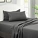 FAIRYLAND Bed Sheet Set 4-Piece with 14-Inch Deep Pocket Fitted Sheet Hypoallergenic 1800 Series Microfiber Bed Sheets Wrinkle, Shrink, Fade, Stain Resistant(Queen,Dark Grey)