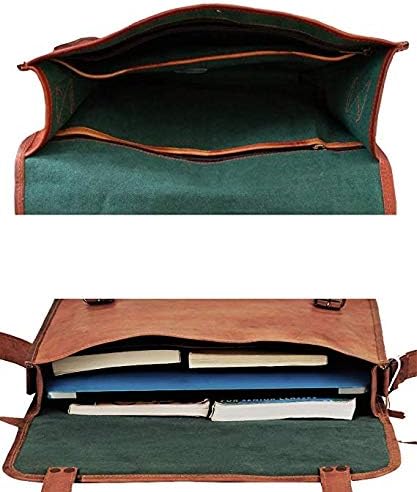 ALASKA EXPORTS Laptop Messenger Bags With Adjustable Strap Vintage Leather Computer Bag, Brown, 11X15 - Image 4