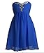 FAIRY COUPLE Girl's Ruched Sweetheart Rhinestone Strapless Party Dress K0091