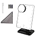 Lighted Makeup Vanity Mirror with Removable 10x Magnification Mirror,20 LED lighting and TouchScreen,180 Degree Free Rotation Lighted Countertop Cosmetic Include AA Batteries (4 Pack)