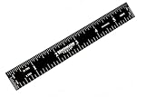 Benchmark Tools 106615 6” Rigid Woodworking Ruler