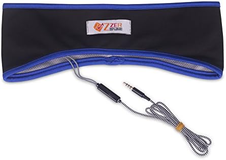 MMUSS Sleep Headphones Lycra Cool Mesh Lining and Ultra Thin Speakers. Perfect for Sleeping, Sports, Air Travel, Meditation and Relaxation (Blue)