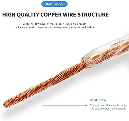 LoongGate Banana Tips Hifi Speaker Wire, Heavy Duty Oxygen-Free Bare Copper Banana to Banana Plugs Speaker Cable (3m/10feet) - Image 3