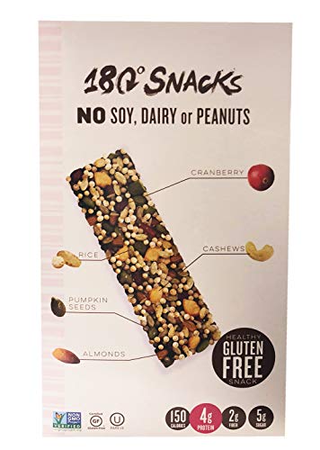 180 Snacks Fruit Nut & Seed Crunch Bar 1 Pack, 5 Snack Bar (Cranberry)