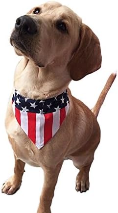 American Flag Dog Bandana Over the Collar Bandanas for Dogs (Small)
