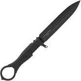 Extrema Ratio Misericordia (Black) Fixed Blade Knife, Bohler N690 Steel 4mm Blade, 58 HRC, Professional Tactical Tool, Made in Italy
