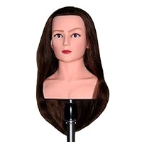 Ladella Beauty 24 " Cosmetology (Heavy Density) with Shoulder 100 %Human Hair Mannequin Manikin Training Head - Kylan