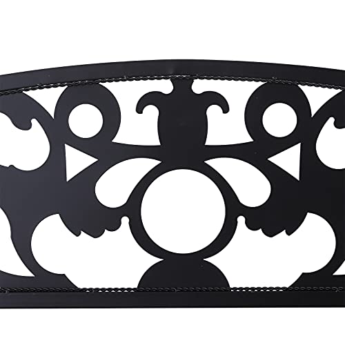 GXK 2er-Gartenbank Sitzbank Gartensitzmöbel Metall Bank mit Armlehne rostfrei – Bild 5