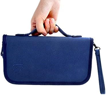 Travel Clever Passport Holder and Document Organizer Travel Wallet with Card Insert Holder, Navy Blue