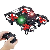 Mini Drone Remote Control and Gesture Dual- Mode Drone 2.4 G Interactive Sensing with Cool Night Light Aircraft