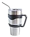 All-Inclusive Drinking Tumbler Accessory Kit - Silicone Handle, 4 Stainless Steel Straws, Spill Proof Sliding Lid - Compatible with YETI Tumbler, RTIC, SIC