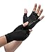 LTXB Copper Fingerless Compression Gloves - Copper Arthritis Gloves & Carpal Tunnel Pain Relief Compression Support for Joint Pain (M)