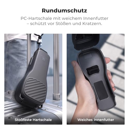 K&F CONCEPT PT61 Case Compatible with DJI Osmo Pocket 4 with Filter Storage, Hard Case with Soft Inner Lining, Specially Designed for Pocket 4 & Easy Open/Close, black, Portable