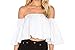 Simplee Apparel Women's Off the Shoulder Ruffle Cotton Crop Top Blouse Shirt