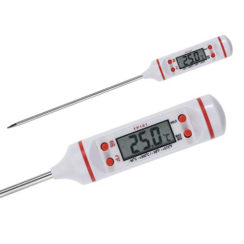 Xigeapg Kitchen Digital Bbq Food Thermometer Meat Cake Candy Fry Grill Dining Household Cooking Thermometer Gauges With Battery-White - Thumbnail 7