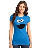 Cookie Monster Silly Face Junior Women's T-Shirt