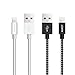 AUKEY Lightning Cable, iPhone Charger Cable Braided Nylon (2-Pack 6.6ft) for iPhone X, 8, 8Plus, 7, 7 Plus, 6, 6S, 6 Plus, iPad Pro Air, iPad mini, and More (Apple MFi Certified)