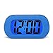 HENSE Large Digital Display Alarm Clock and Snooze/ Nightlight(Blue Backlight) Light Sensor Travel and Home Bedside Alarm Clock,Battery operated,Shockproof,Excellent Gift for Kids/Teens HA30 (Blue)