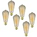 6 Pack Edison Bulb 60 Watt - ST64 - Squirrel Cage Filament - Dimmable, Soft, Warm Color, Edison Style Vintage Light Bulbs
