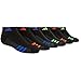 adidas Kids-Boy's/Girl's Cushioned Low Cut Socks (6-Pair), Black/ Graphite/ Shock Blue/ Solar Green/ Solar Orange, Medium
