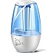 GENIANI Top Fill Cool Mist Humidifiers for Bedroom & Essential Oil Diffuser 6L - Smart Aroma Ultrasonic Humidifier for Home, Baby, Large Room with Auto Shut Off (4L Classic, White)