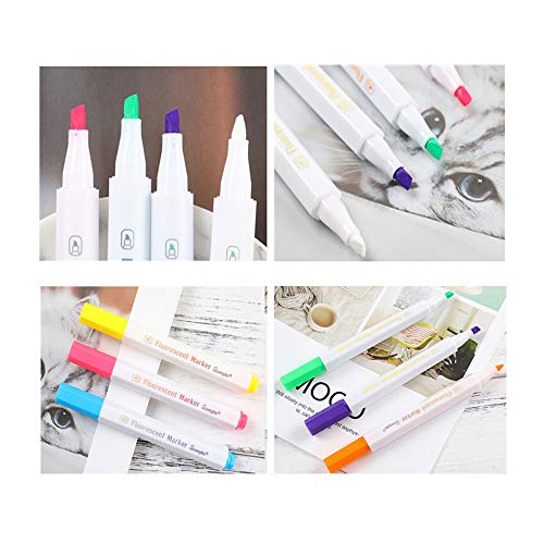 8Pcs Wet Erasable Colored Chalk Pen Assorted Colors Non-Toxic Liquid Ink Highlight Marker Pens for Blackboard Flashing LED Lighted Board Glass Plate Message and Menu Board
