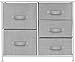Sorbus Dresser with 5 Drawers - Chest Organizer Unit with Steel Frame Wood Top & Handle Easy Pull Fabric Bins for Clothes - Storage Furniture for Bedroom, Hallway, Living Room, Nursery & Closet