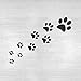 Trail of Paw Prints Stencil - Paw Stencil, Dog Stencil, Cat Paw Stencil, Dog Paw Stencil, Paw Print