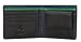 Visconti Bond BD10 Mens Black with Multi Color Soft Thin Leather Bifold Wallet