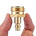 Litorange Lead-Free Brass Winterize Sprinkler Systems: Air Compressor Hose Water Faucet Blow Out Adapter Fitting For RV, Travel Trailer, Boat & Camper（a couple）