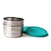 ECOlunchbox Blue Water Bento Seal Cup Solo Lightweight Stainless Steel Food Container – Leak-proof and Plastic Free, Set of 2